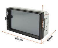 Reproductor de CD Estéreo para Auto con Pantalla Táctil de 7 Pulgadas y 1080p, CarPlay, Conexión USB, Radio FM, Reproductor MP5, Cámara de Visión Trasera