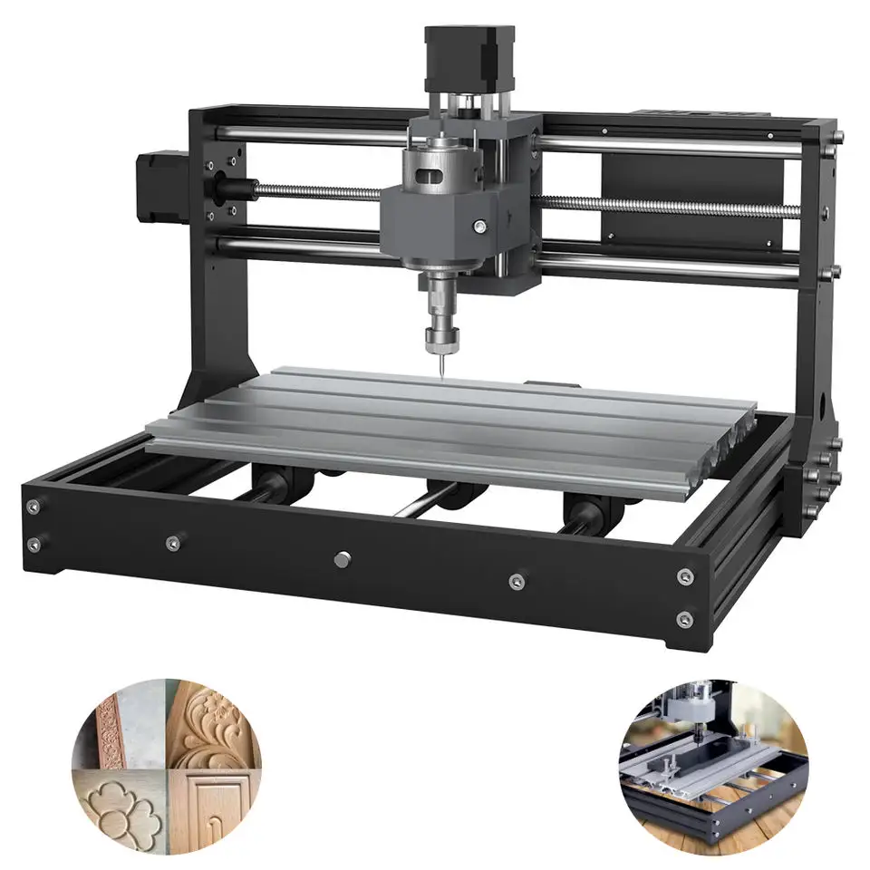 CNC3018 Pro DIY CNC Router kiti 2-in-1 Mini oyma makinesi GRBL kontrol 3 eksen ve gravür lazer kafası çevrimdışı kurulu