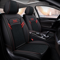 Fundas de Asiento de Coche Universales EKR de Cuero PU Ice Silk, Impermeables, Antideslizantes, Compatibles con Airbag, OEM, ODM, Marca Privada, Venta al Por Mayor