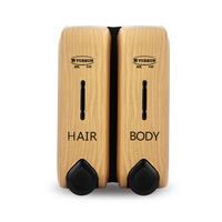 Abschließbarer Doppels eifen spender 700ml Badezimmer Hochwertiger ABS-Kunststoff Handbuch Hotel Shampoo Wand halterung Flüssig seifensp ender