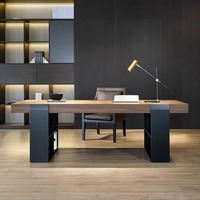 Bureau d'écriture italien de grande taille Bureau d'ordinateur d'étude minimaliste moderne à domicile Bureau de luxe léger avec fonction durable