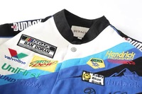 Logo personnalisé pur coton grande taille patch brodé bleu dessin animé unisexe vestes de voiture de course de moto