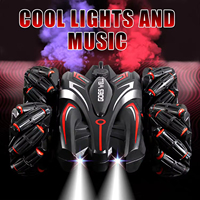 Coche de Acrobacias RC EPT 2.4G con Doble Volteo, Luces LED con Doble Pulverización de Niebla y Música, Juguete Todoterreno 4WD para Niños