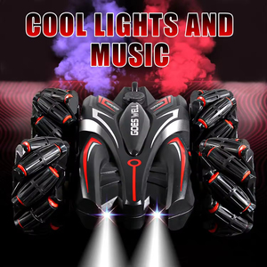 Voiture RC EPT 2.4G pour cascades, conduite double face avec double pulvérisation de brume, lumières LED et musique, jouet tout-terrain 4x4 pour enfants - Product Image 4