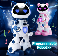 Robot compagnon interactif programmable pour l'apprentissage - Jouets en plastique pour enfants de 5 à 7 ans
