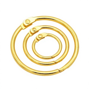 YIWANG Wholesale Golden Color Metal Loose Leaf Book Binding <b>Rings</b> Binder <b>Rings</b> - Product Image 1