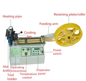 Máquina cortadora de cinta de nailon automática para WL-987, máquina cortadora en caliente