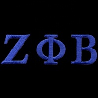 Patch brodé grec Zeta Phi Beta, lettres individuelles blanches, ensemble d'emblèmes