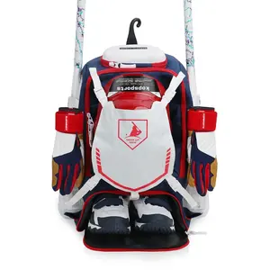 2022 Nieuwste Honkbal Tas Custom Logo Lage Moq Kop Sport Professionele Groothandel Softbal Bat Rugzak Pack Met Schoenenvak