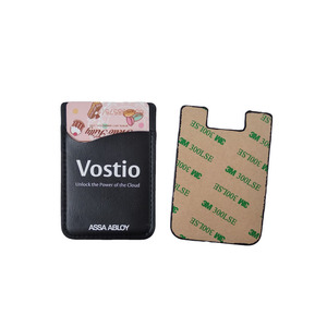 Coque arrière pour téléphone portable en cuir PU anti-RFID et porte-cartes avec couture adhésive 3M. Convient également comme cadeau ou porte-cartes. - Product Image 1