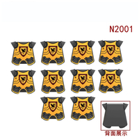 MOC Mini château médiéval Lion rouge Aigle noir chevalier armure soldats figurines arme bloc de construction briques jouets pour enfants