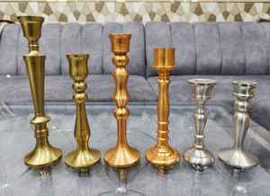 เชิงเทียนทำจากโลหะหลายชิ้นเชิงเทียนสไตล์โบราณทำจากโลหะหลายชิ้น - Product Image 5