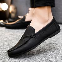 Mocassins à pampilles en daim pour hommes, style britannique, printemps-automne 2026, cousus main, à enfiler, respirants, semelle plate, chaussures habillées décontractées pour affaires