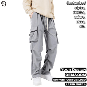 <span class=keywords><strong>Pantalon</strong></span> cargo décontracté pour <span class=keywords><strong>homme</strong></span>, surdimensionné, ample, léger, multi-poches, taille à cordon, style <span class=keywords><strong>urbain</strong></span>, <span class=keywords><strong>pantalon</strong></span> de rue - Product Image 4