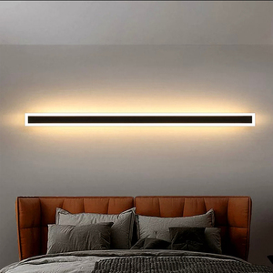 Moderno e minimalista lampada da <span class=keywords><strong>parete</strong></span> a <span class=keywords><strong>LED</strong></span> per camera da letto comodino da salotto con griglia divano TV sfondo a <span class=keywords><strong>parete</strong></span> con Design a strisce lunghe - Product Image 2