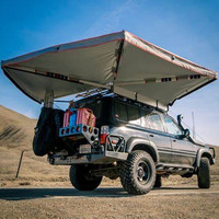 Vente en gros 270 degrés auvent voiture toit tente auvent autoportant avec Led 4x4 extérieur Camping rétractable véhicule auvent