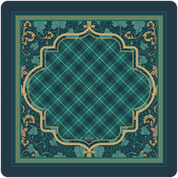 Heritage Check Mahjong Mat 33x33 Inç Lacivert Desen Kaymaz Kauçuk Taban Amerikan Oyunu Gece Masası Koruma Hediyesi