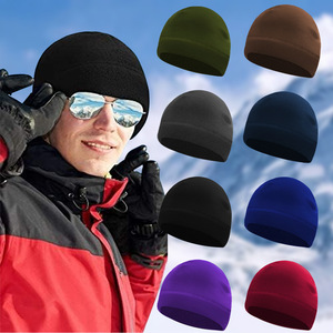 Winter Fleece Beanie Hat Thickened Warm Solid Color For Hiking Sports Skiing Outdoor Windproof Inner Liner Adult Unisex - Product Image 4
