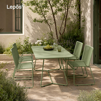 Ensemble de mobilier de balcon pour appartement, résistant aux intempéries, avec chaise en corde tressée à la main, pour la maison, les résidences, les cafés, les jardins et les projets commerciaux