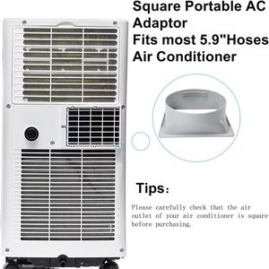 Raccord d'extension <span class=keywords><strong>de</strong></span> tuyau d'évacuation d'air <span class=keywords><strong>portable</strong></span> <span class=keywords><strong>de</strong></span> 5,9 pouces, forme carrée, en ABS, connecteur <span class=keywords><strong>de</strong></span> tube <span class=keywords><strong>de</strong></span> climatisation industriel - Product Image 3