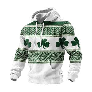 Sudadera con Capucha para Hombre con Bolsillo, Estampado por Sublimación, Tejido de Poliéster Transpirable, Manga Regular, Diseño del Día de San Patricio - Product Image 4