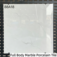 Carrelage en porcelaine marbrée pleine masse gris clair brillant poli 800x800, carreaux de sol en céramique pour hall, salle de sport, villa, salon, décoration
