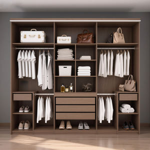 BALOM Armoire de luxe sur mesure, mobilier de chambre à coucher, armoires modulaires modernes en bois massif, placards, organisateurs de rangement - Product Image 4