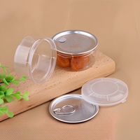 Boîte en PET de Qualité Alimentaire pour Emballage de Gâteaux, Bocal en Plastique PET avec Couvercle Facile à Ouvrir, Contenant Alimentaire à Ouverture Facile