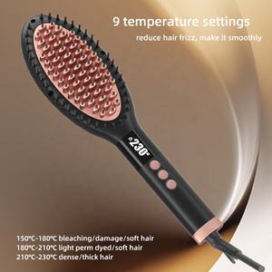 <span class=keywords><strong>Brosse</strong></span> lisseur électrique anti-brûlure à chauffage rapide pour hommes pour usage domestique - Product Image 5