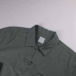 Anpassbare Herren-Hemden aus 100% Baumwolle im Vintage-Stil, lockere Passform, mit Froschverschluss und langen Ärmeln - Product Image 3