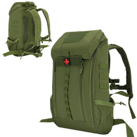 Sac à dos médical tactique unisexe pour l'extérieur, trousse de premiers soins avec fonction antivol pour les voyages et les sports de plein air - Doublure en PVC