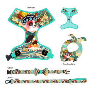 Christmas <b>Pet</b> Harness Set Holiday Dog Walking Kit <b>Collar</b> <b>Leash</b> Car <b>Leash</b> Muzzle Bandana Poop Bag - Product Image 3