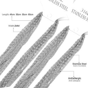 Cadena de Oro al por Mayor, Tipo Joyería, Acero Inoxidable 316L, Cadenas Largas de Serpiente DIY - Product Image 6