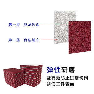 แผ่นขัดเอมเมอรี่ 70x100 มม. ผ้าใยไนลอนทรงสี่เหลี่ยม สำหรับขจัดสนิม ขัดเงา และลบคม - Product Image 3