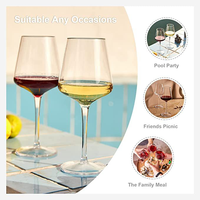 Gobelets à vin écologiques en Tritan 16oz, verres à vin en plastique transparent incassables, compatibles lave-vaisselle, pour les célébrations de mariage