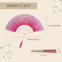 Éventail pliant en soie de style chinois, version commerce extérieur, style ancien, pour femmes, danse, Hanfu traditionnel, cadeau étudiant, été