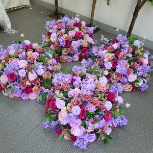 Nhân Tạo Hoa Quả Bóng Lụa Màu Đỏ Tăng Lục Bình Bảng Hoa Bóng Trung Tâm Sắp Xếp Cho Đám Cưới Trang Trí - Product Image 4