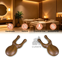 Outil de massage Gua Sha en bois de santal multifonctionnel pour le visage, le nez et les yeux, outil de massage manuel par acupression, thérapie par le bois, orthopédique