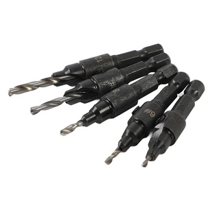 Dr. Giant Countersink <b>Drill</b> <b>Bit</b> Set 5 Piece Hex Shank Steel Application Tapered Hole Drilling - Product Image 3