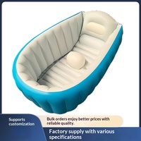 Baignoire gonflable en PVC épaissie pour bébés nouveau-nés, grande baignoire