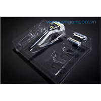 Plateau d'emballage en plastique de qualité supérieure pour rasoirs électroniques, marque vietnamienne, transparent, en PET, PS, PP, ABS, PVC, estampé, recyclable, vente en gros