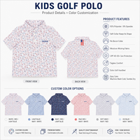 Jongens Golf Polo Shirt Quick Dry Vochtregulerend Polyester Spandex Op Maat Golfkleding Performance Wear Groothandel Leverancier