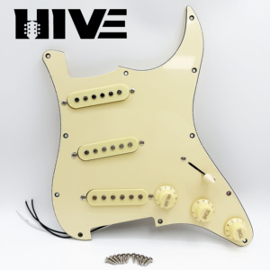 Kit de câblage complet pour pickguard de guitare électrique HIVE avec panneau de commutation 5 positions, set de micros 2T1V SSS ST pour guitare Strat - Product Image 3