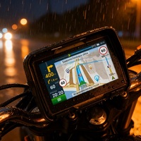 Navigateur GPS portable avec écran tactile LCD de 4,3 pouces, carte 3D, étanche IPX7, lecteur photo 8 Go, radio, garantie 1 an pour les motos