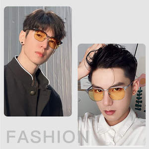 Gafas de visión nocturna para conductor, lentes amarillas UV380, montura completa de plástico y metal, montura negra para uso diurno y nocturno - Product Image 4