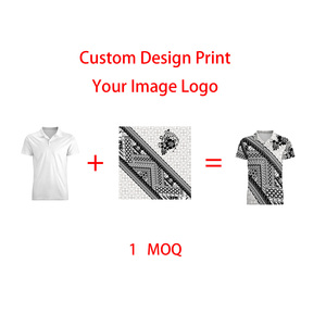 Polo vierge personnalisable avec logo, grande <span class=keywords><strong>taille</strong></span> homme, col rabattu, motif tribal polynésien, respirant - Product Image 6