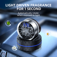Modèle de moyeu de roue forgé solaire de luxe 2025, accessoires intérieurs de voiture solides avec désodorisant parfumé, décorations intérieures