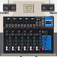 Petite console de mixage professionnelle à 7 canaux enregistrement DJ mixeur équipement de haut-parleur Bluetooth