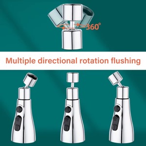 Extension de robinet de cuisine 3 en 1 universelle 360° °   Robinet de cuisine extractible rotatif multi-modes à jet puissant, accessoires de cuisine - Product Image 4