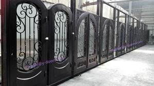 Chúng tôi bán buôn tùy chỉnh cửa sắt rèn thép chính đôi bên ngoài cửa - Product Image 3